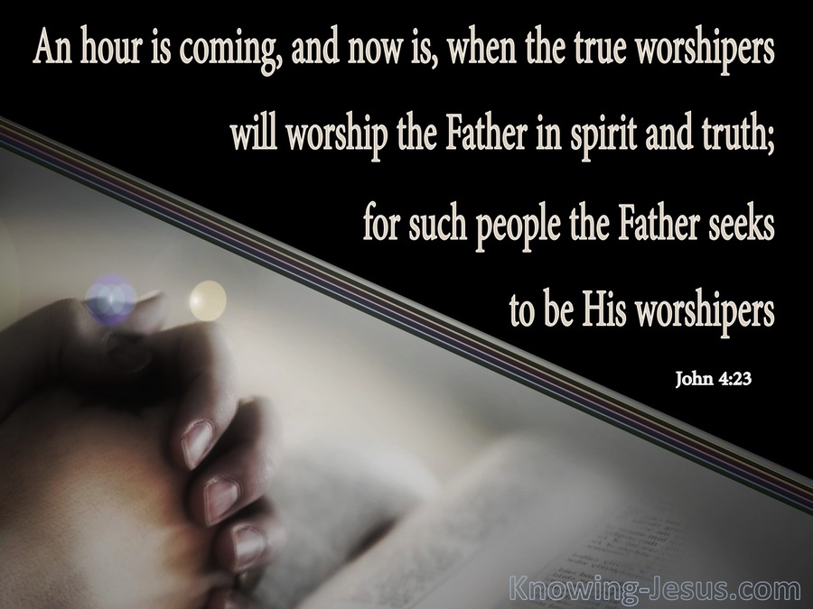 John 4:23 Worship In Spirit And Truth (black)